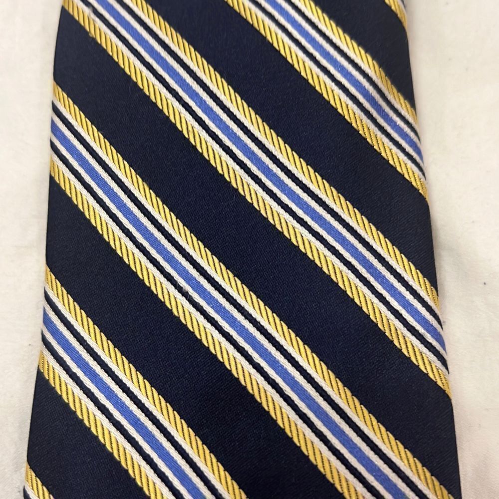Nautica Men’s Tie - 100% Silk - blue/yellow - Picture 2 of 7